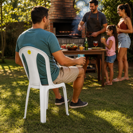 Cadeira Bistrô Sauípe Branca Resistente 154kg