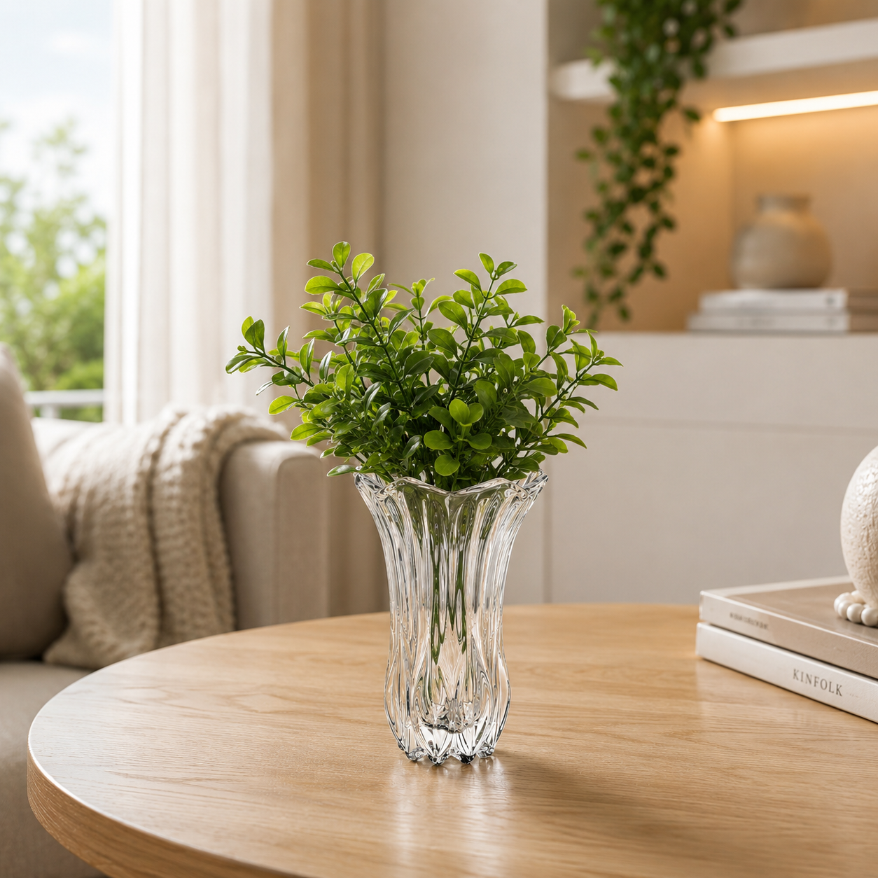 Vaso de Vidro Tulipa 22cm para Flores Decorativo