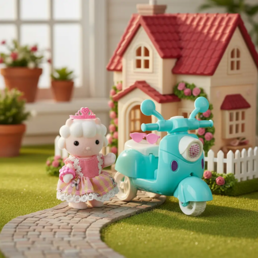 Boneca Ovelhinha com Scooter - Casinha Feliz Zoop ZP01237