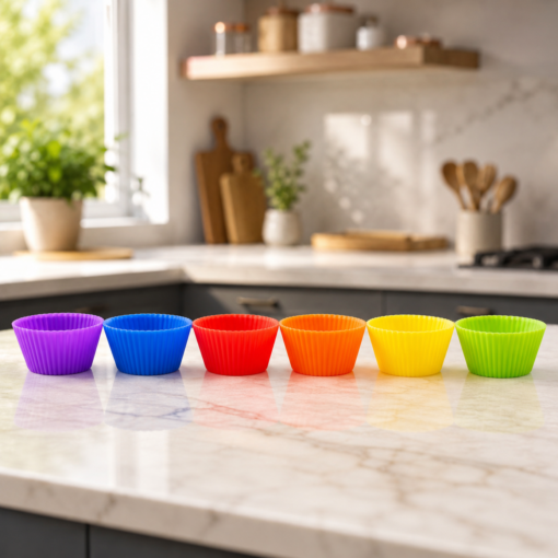 Forma de Silicone para Cupcake com 6 Peças Antiaderente
