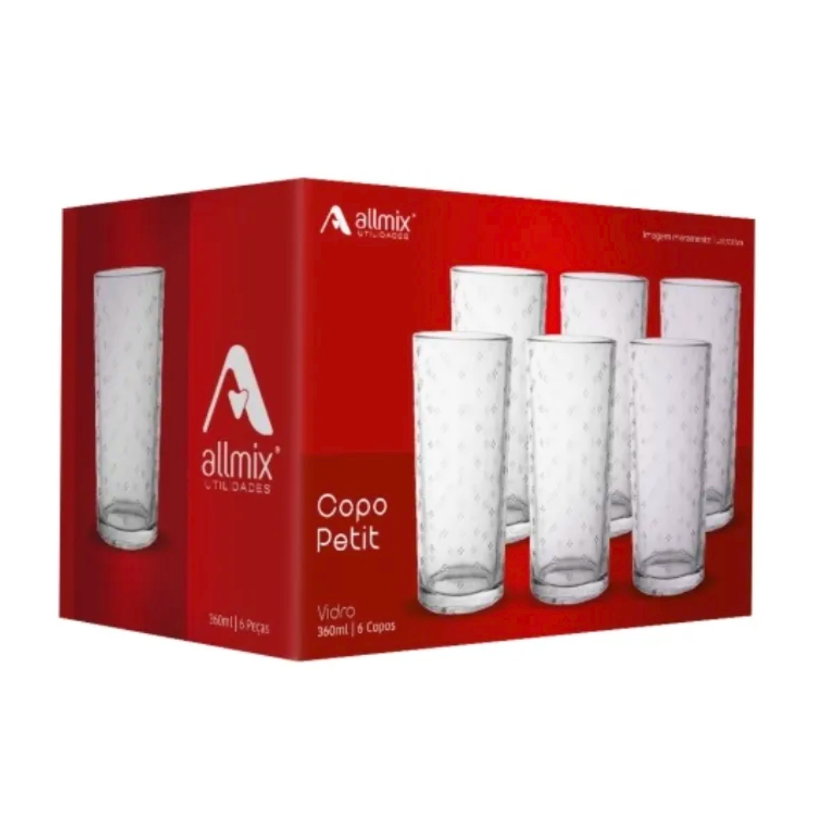 Jogo de Copos de Vidro Long Drink Petit 360ml 6 Peças - Imagem 5