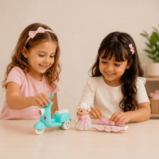 Boneca Ovelhinha com Scooter - Casinha Feliz Zoop ZP01237