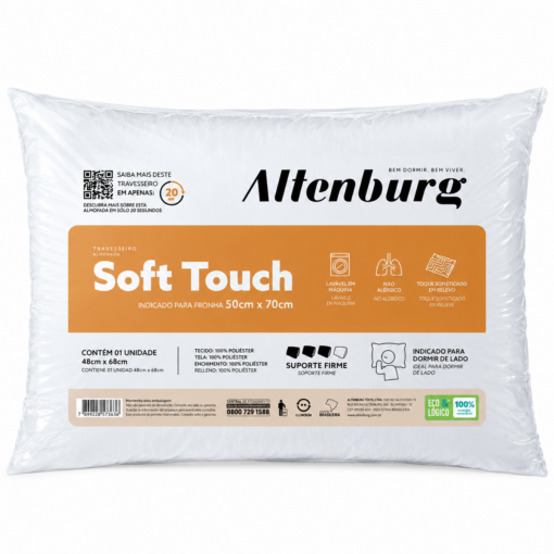 Travesseiro Soft Touch Infinity 48x68 cm Macio para Dormir