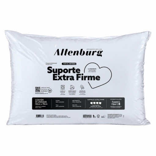 Travesseiro Extra Firme 50x70 cm Branco para Dormir