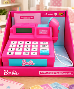 Caixa Registradora Barbie Infantil Shop de Brinquedo