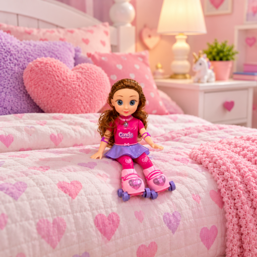 Boneca Candy Patinadora com Luz e Som Zoop Toys