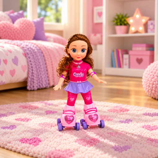 Boneca Candy Patinadora com Luz e Som Zoop Toys