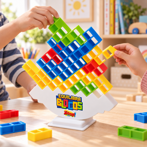 Jogo Monta Blocos Infantil Equilíbrio Zoop Toys