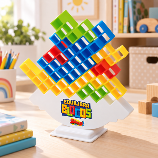 Jogo Monta Blocos Infantil Equilíbrio Zoop Toys