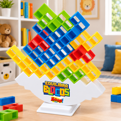 Jogo Monta Blocos Infantil Equilíbrio Zoop Toys