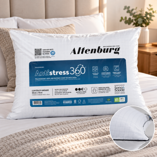 Travesseiro Antistress 360 50x70cm para Dormir
