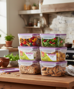 Kit 6 Pote com Hermético 537ml ideal para manter alimentos