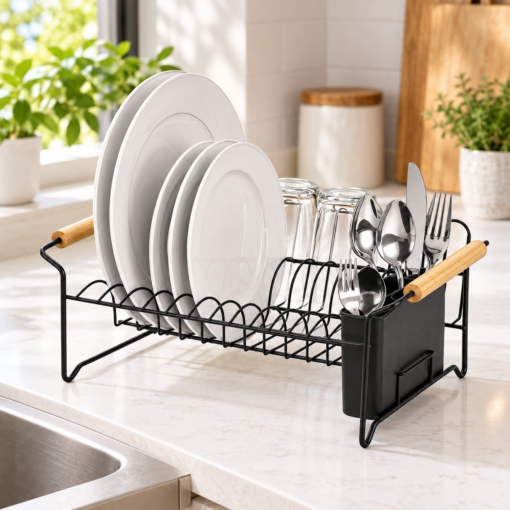 Escorredor de Louça Preto Eco Design para Cozinha Arthi