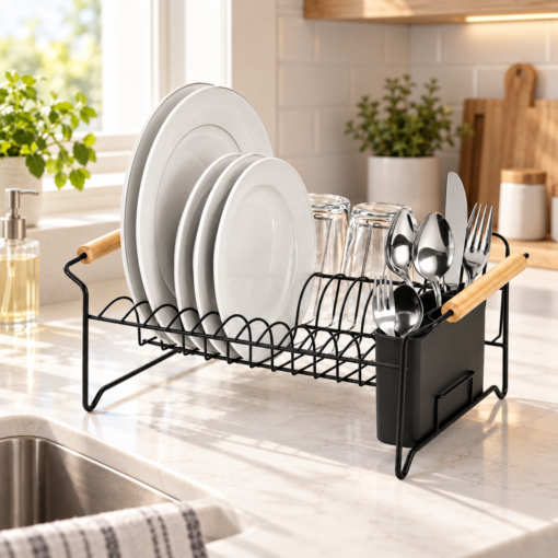 Escorredor de Louça Preto Eco Design para Cozinha Arthi