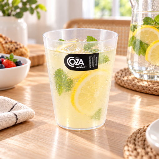 Copo Cônico 300ml Coza para Água Suco e Bebidas