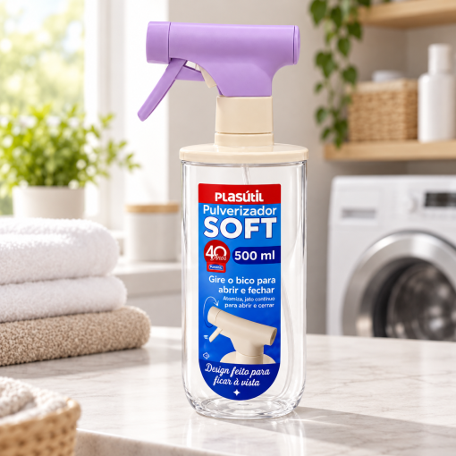 Pulverizador Borrifador 500ml Soft Color Plasútil
