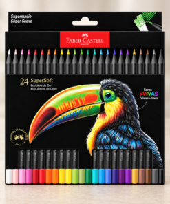 Lápis de Cor SuperSoft 24 Cores Faber Castell