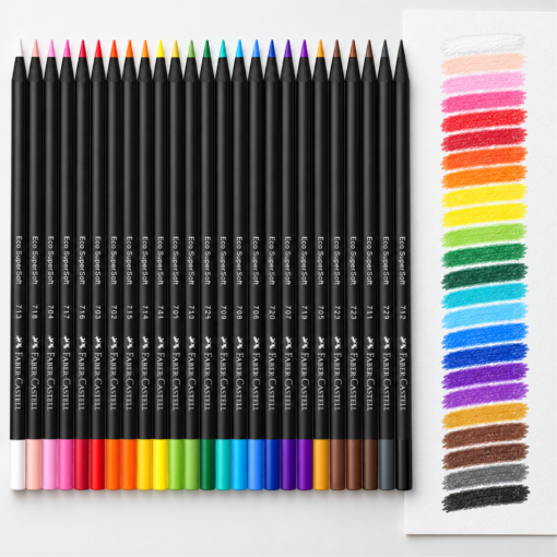 Lápis de Cor SuperSoft 24 Cores Faber Castell